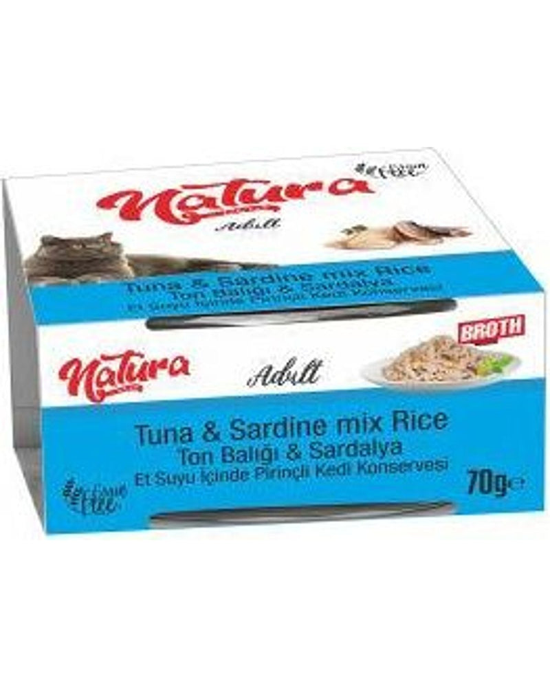 Natura Jöleli Ton ve Sardalyalı Yetişkin Kedi Konservesi 70 gr
