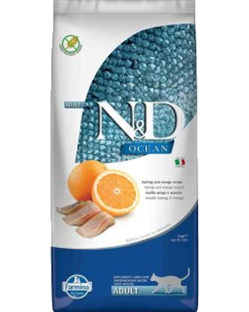 N&D Ocean Ringa Balıklı Portakallı Tahılsız Kedi Maması 10 kg