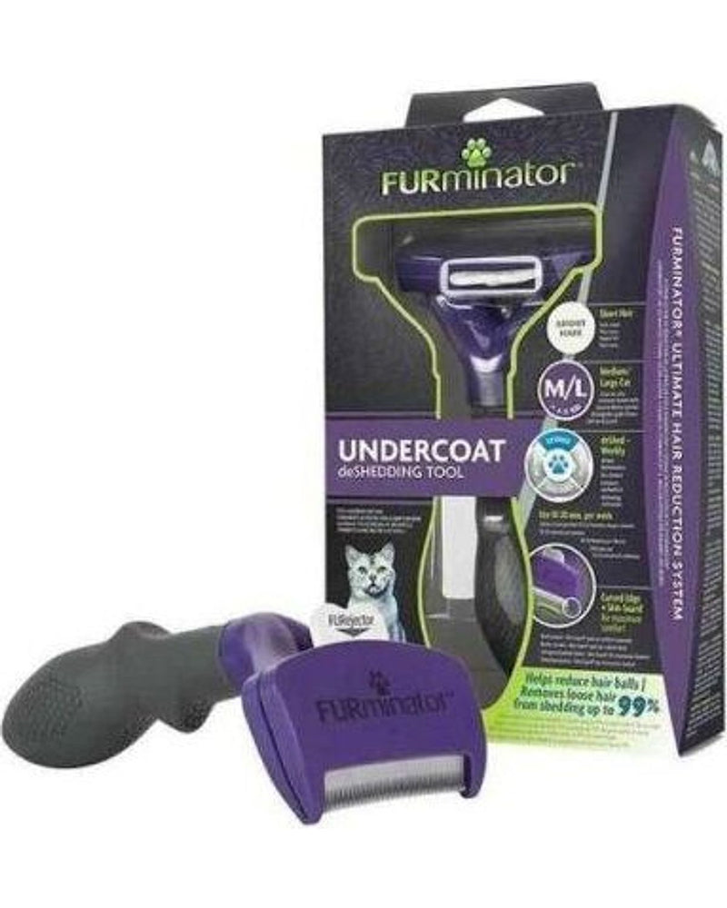 Furminator Kısa Tüylü Dökülme Azaltıcı Kedi Tüy Tarağı L