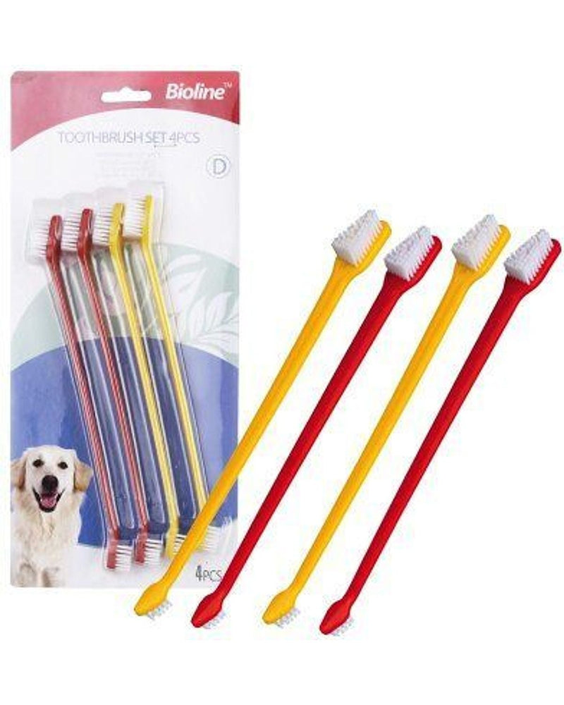 Çift Taraflı Köpek Diş Fırçası 4'lü Set