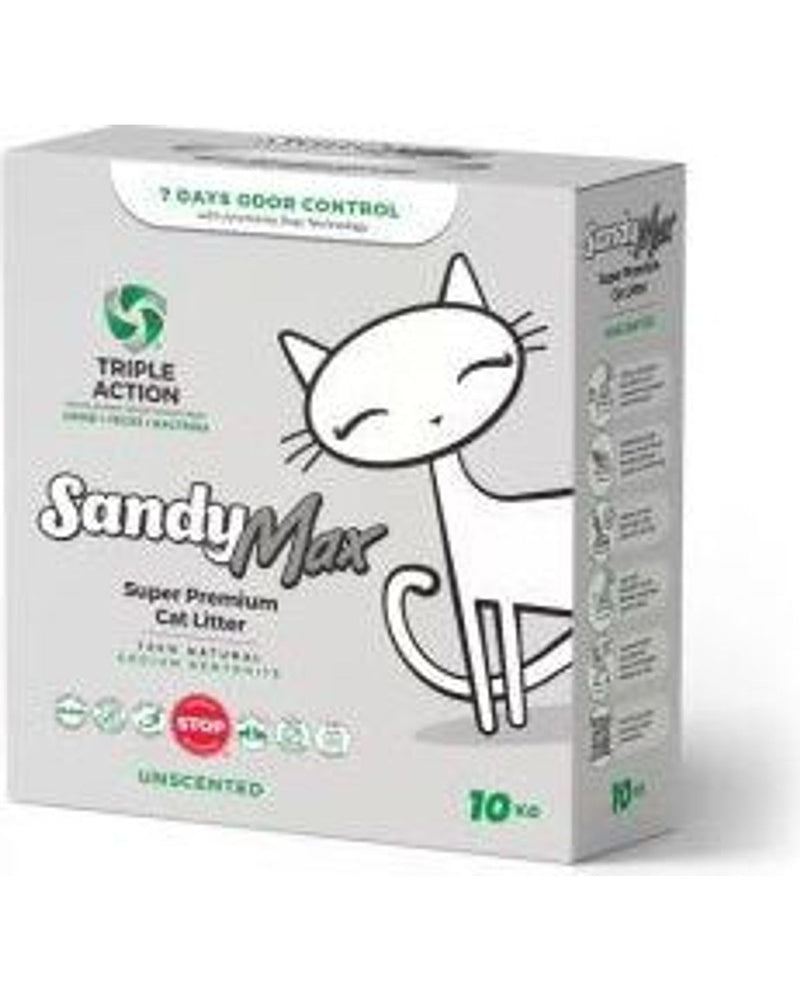 Sandy Max Zeolit ve Karbonlu Üçlü Etki Topaklanan Kedi Kumu 10 L