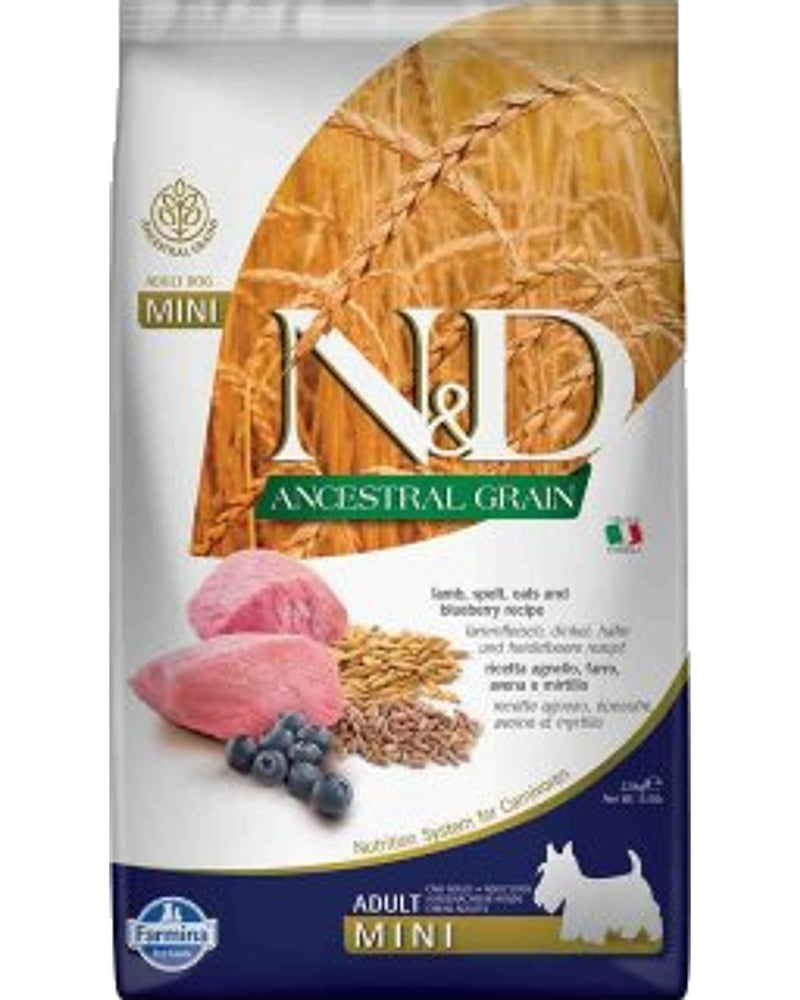 N&D Düşük Tahıllı Kuzu Etli Küçük Irk Yetişkin Köpek Maması 2,5 kg