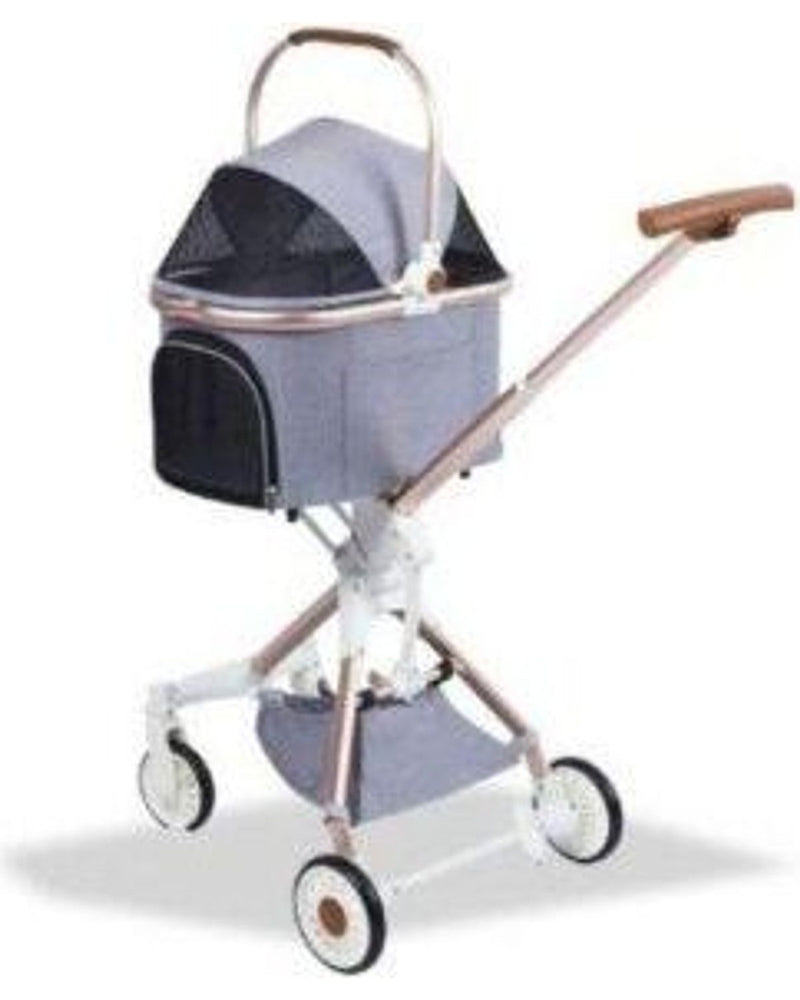 EuroDog Katlanabilir Köpek Taşıma Arabası Gri (maks 10 kg)