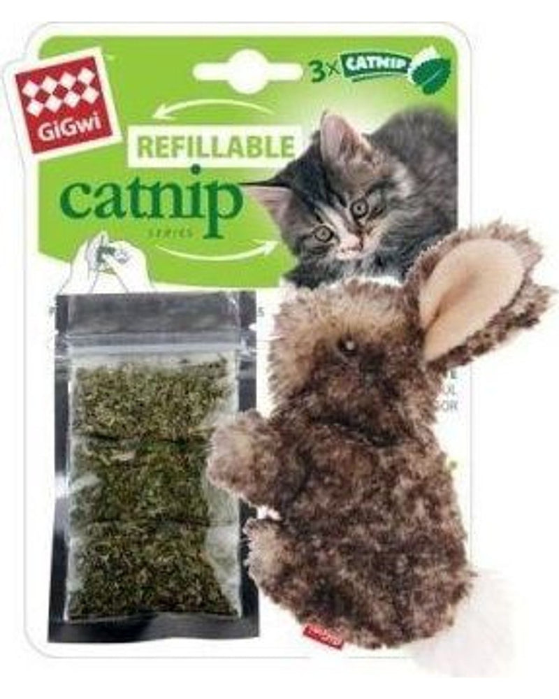 Catnip Hazneli Peluş Tavşan Kedi Oyuncağı 10 cm