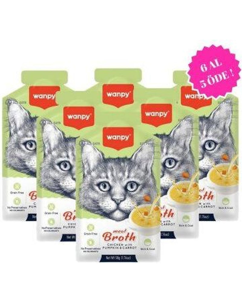 Wanpy Tavuk Balkabağı ve Havuçlu Sıvı Kedi Çorbası 50 gr