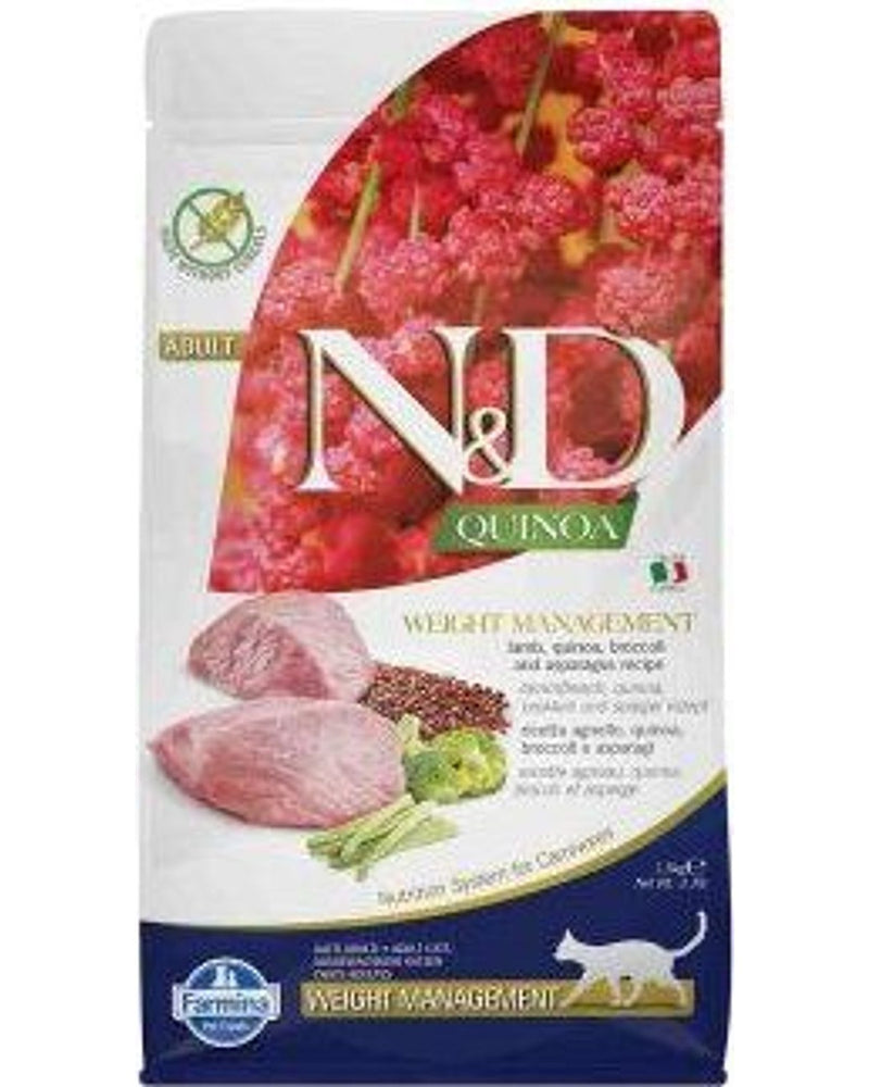 N&D Quinoa Kuzu Etli Tahılsız Light Kilo Kontrol Kedi Maması 1,5 kg