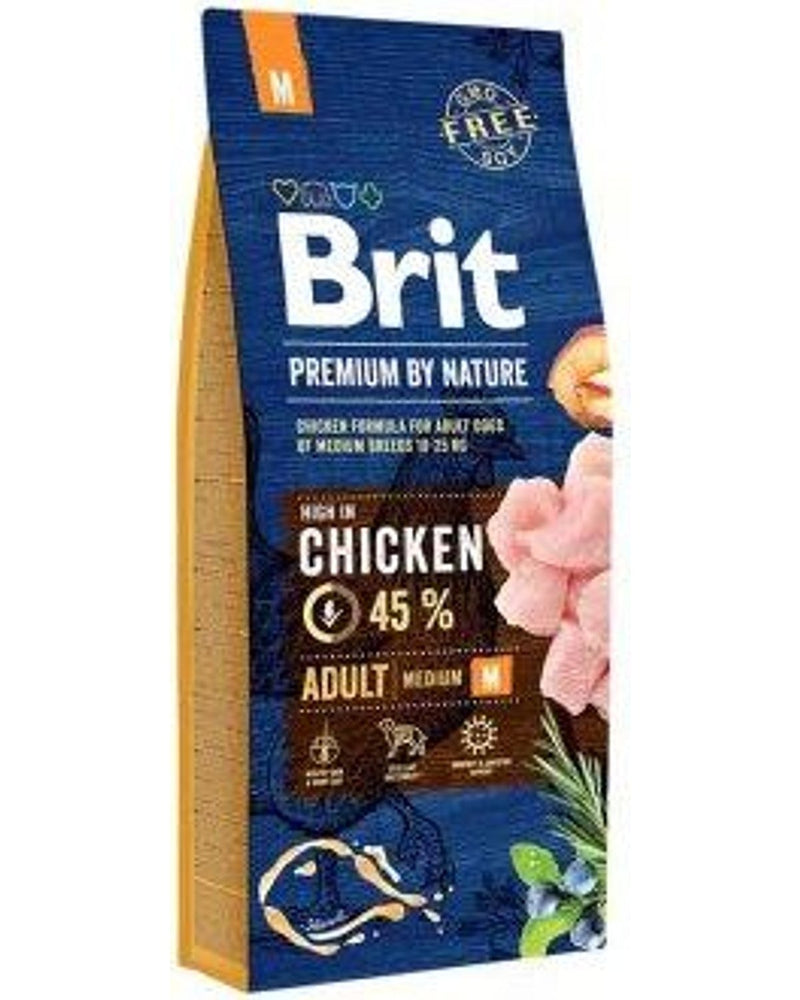 Brit Premium Tavuklu Orta Irk Yetişkin Köpek Maması 15 kg