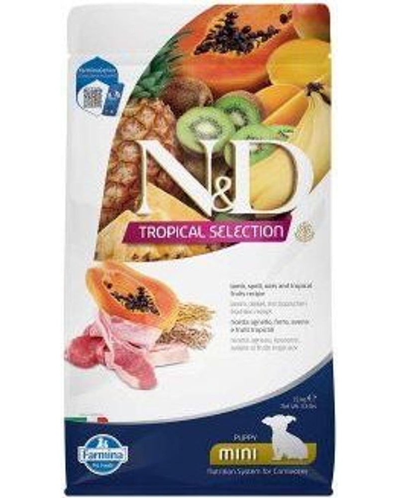 N&D Kuzu Etli Tropikal Meyveli Küçük Irk Yavru Köpek Maması 1,5 kg