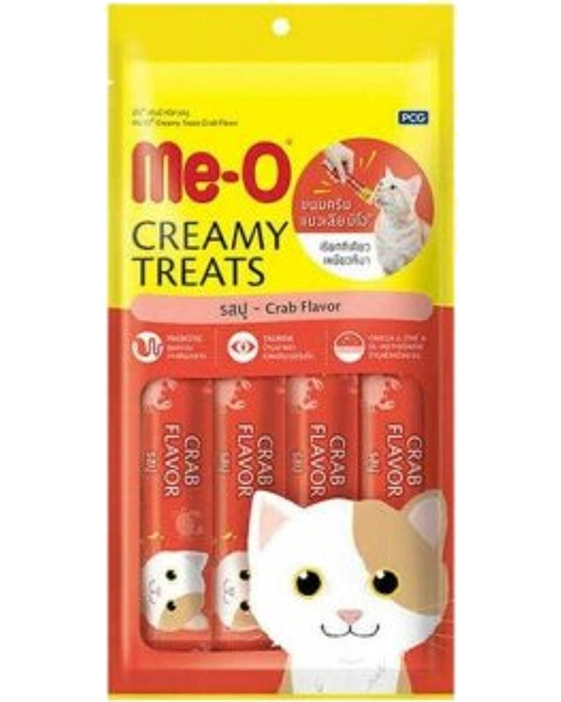 Me-O Creamy Yengeçli ve Ton Balıklı 4x15 gr Kedi Ödülü