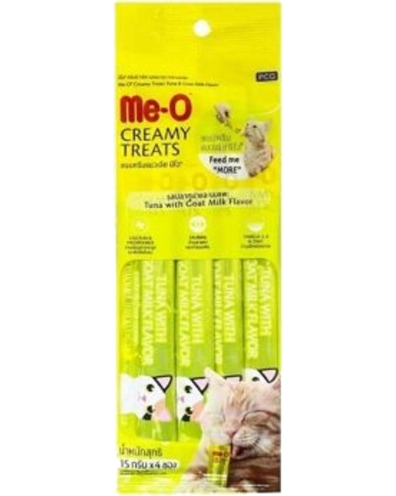 Me-O Creamy Ton Balıklı ve Keçi Sütlü 4x15 gr Yetişkin Kedi Ödülü