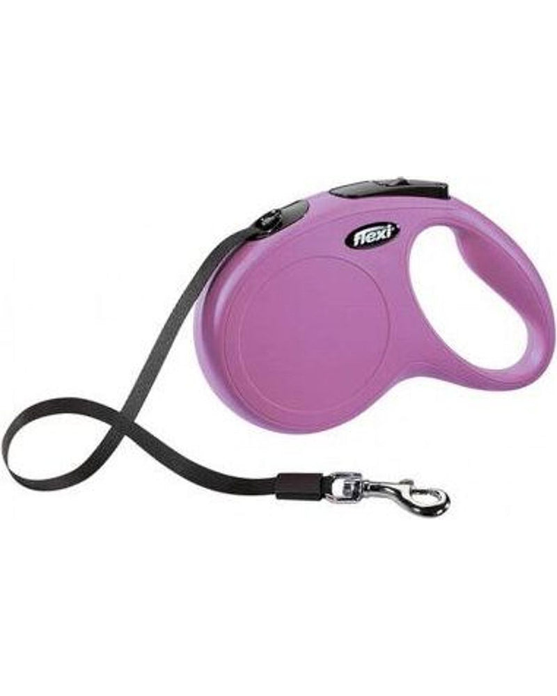 Flexi New Classic 5 m Otomatik Şerit Tasma (Pembe, Medium)