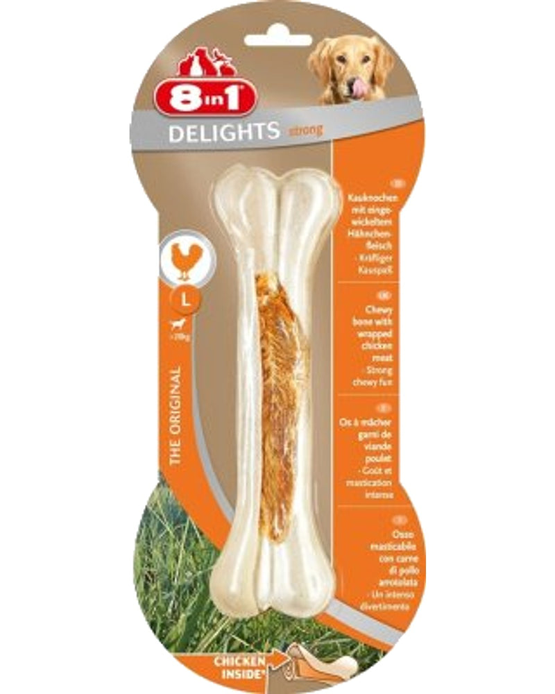 8in1 Tavuklu Büyük Irk Ağız Bakım Köpek Kemiği (L) 130 gr