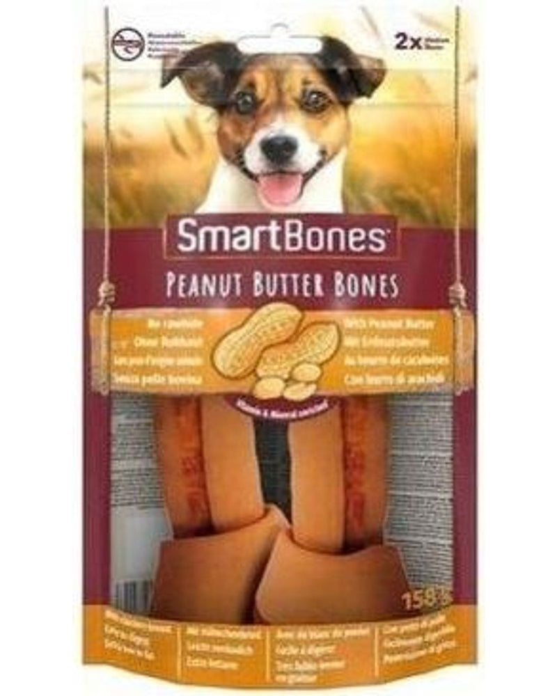Smart Bones Ham Derisiz Tavuk Fıstık Ezmeli Köpek Kemiği 2'li 158 gr