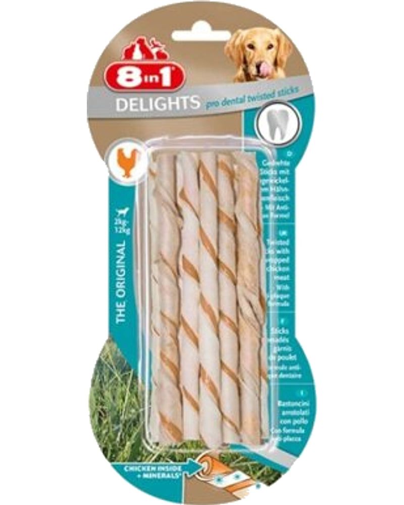 8in1 Pro Dental Tavuklu Burgu Köpek Çiğneme Çubuğu 10'lu