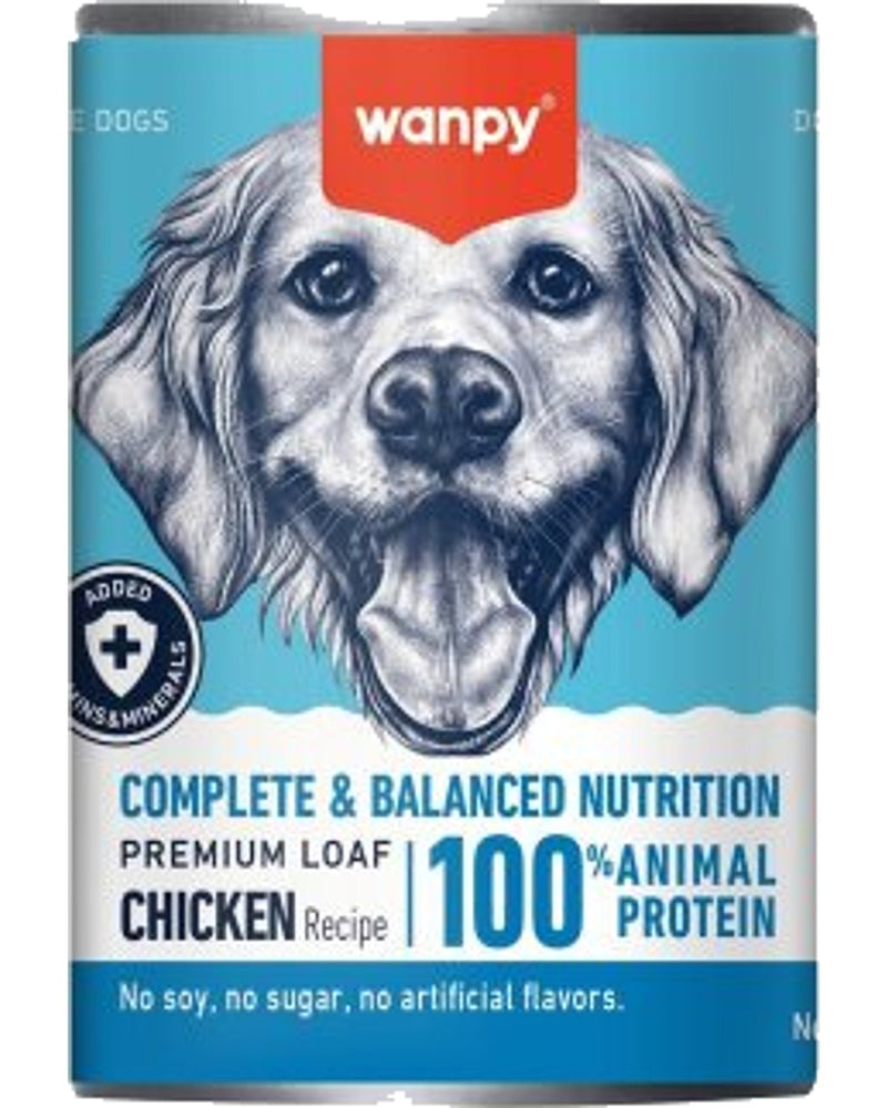 Wanpy Tavuk Etli Tahılsız Yetişkin Köpek Konservesi 375 gr