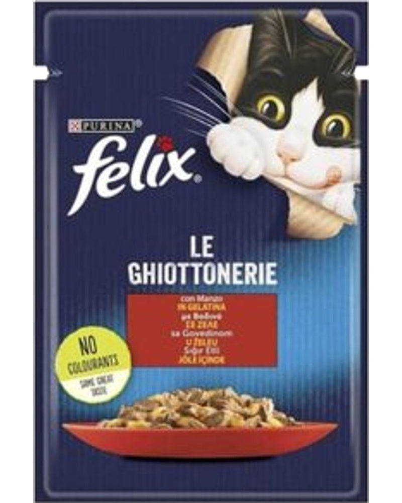 Felix Jöle İçinde Sığır Etli Yetişkin Kedi Konservesi 85 gr