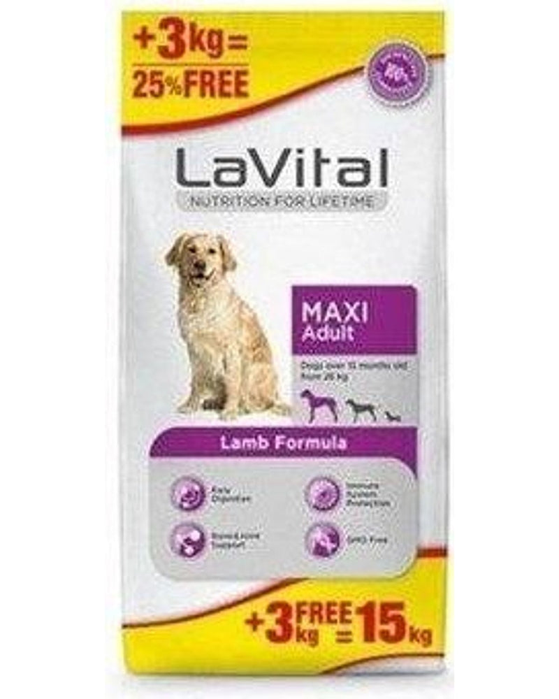 Lavital Kuzu Etli Büyük Irk Yetişkin Köpek Maması 15 kg (12+3)