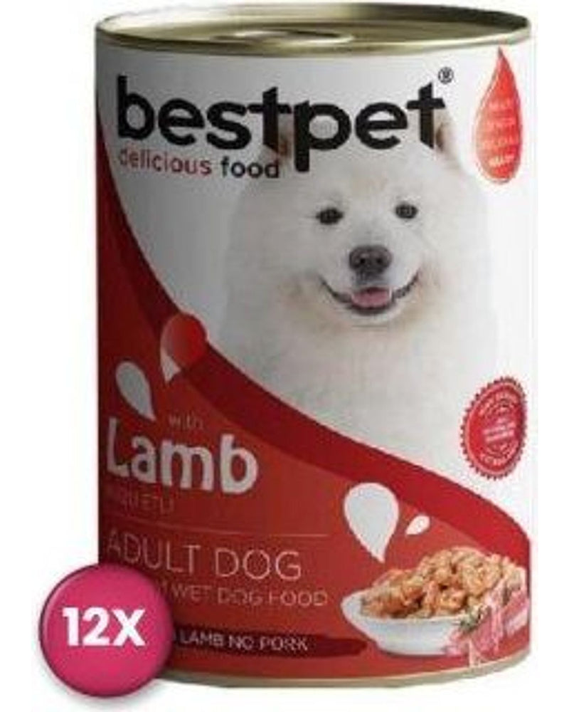 Bestpet Jöle İçinde Parça Kuzu Etli Köpek Konservesi 400 gr x 12 Adet