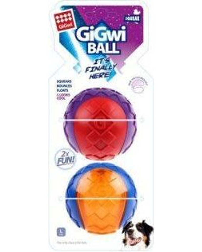 Gigwi Ball Sesli Sert Köpek Oyun Topu (Large, 2'li)