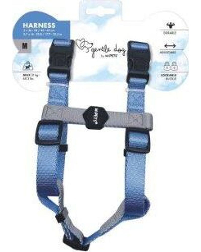 M-Pets Yumuşak Dolgulu Köpek Göğüs Tasması (Mavi, M)