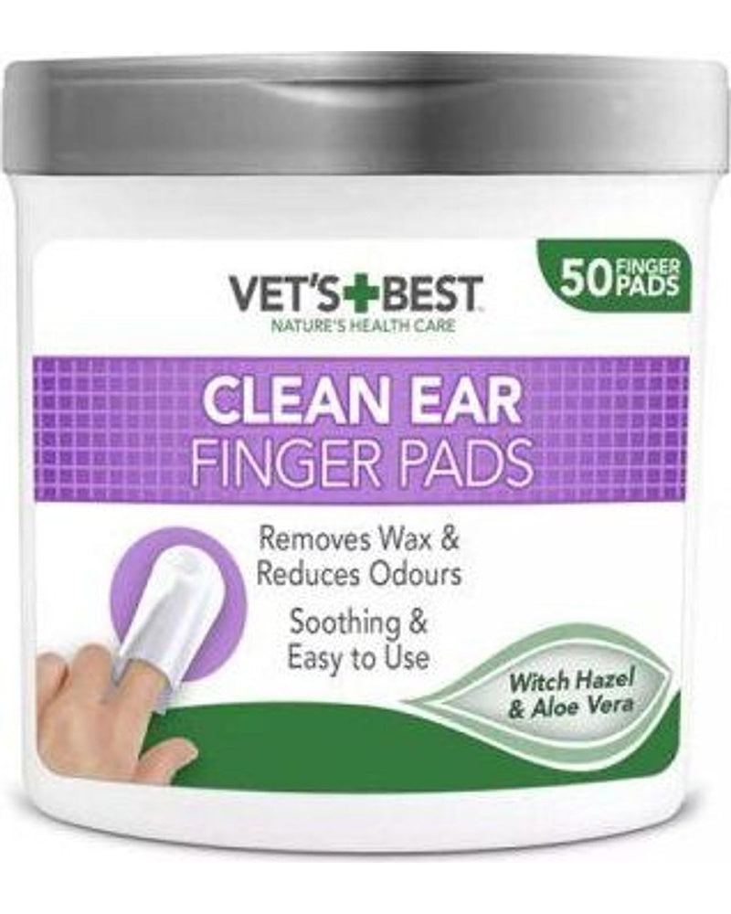 Vet's Best Fındık ve Aloe Veralı Kedi Köpek Kulak Temizleme Pedi 50'li
