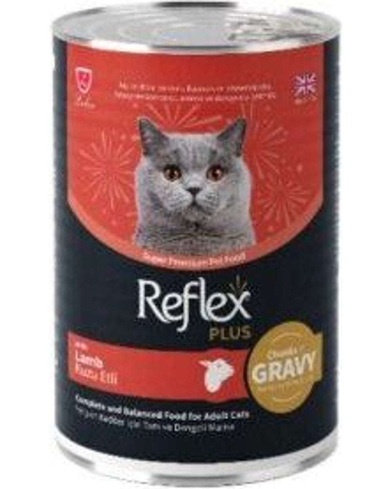 Reflex Plus Sosta Et Parçacıklı Kuzulu 400 gr Yetişkin Kedi Konservesi