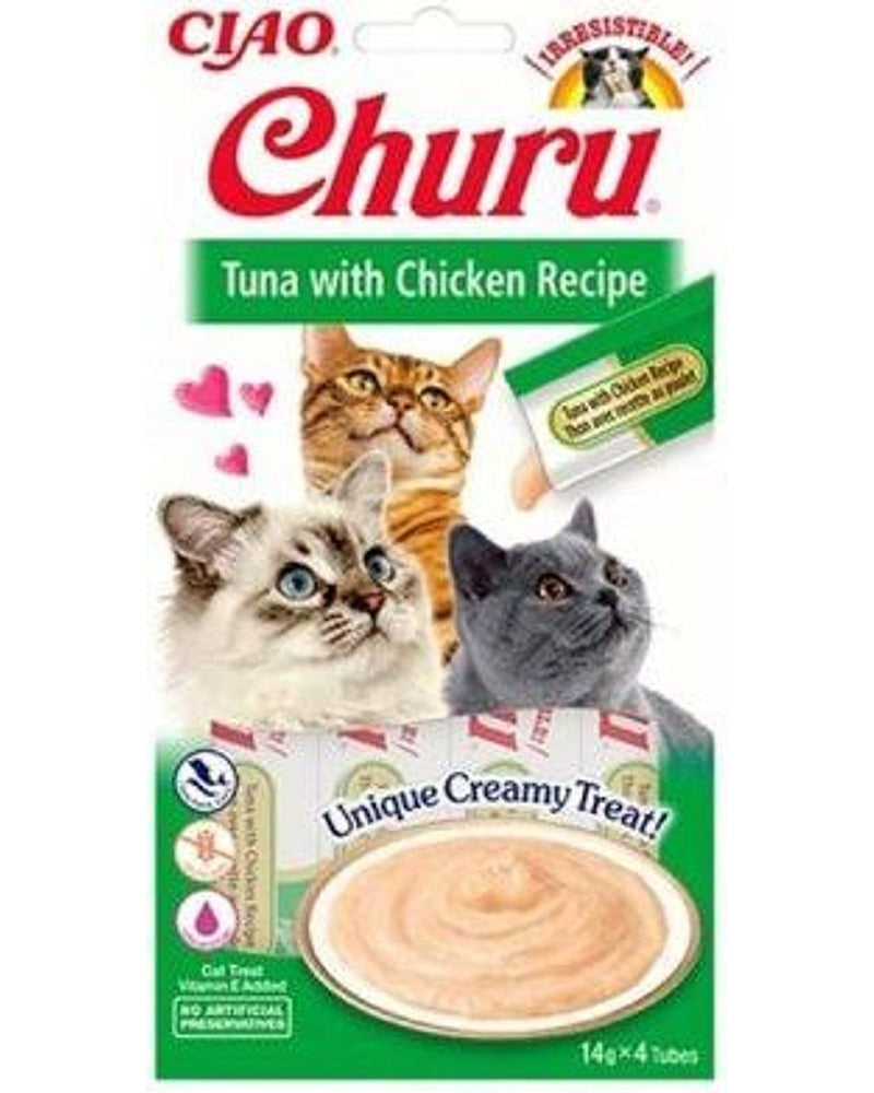 Ton Balıklı ve Tavuklu Krema Kedi Ödülü 4 x 14 gr