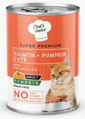 Chef's Choice Somonlu Bal Kabaklı Tahılsız Ezme Yaş Kedi Maması 400 gr