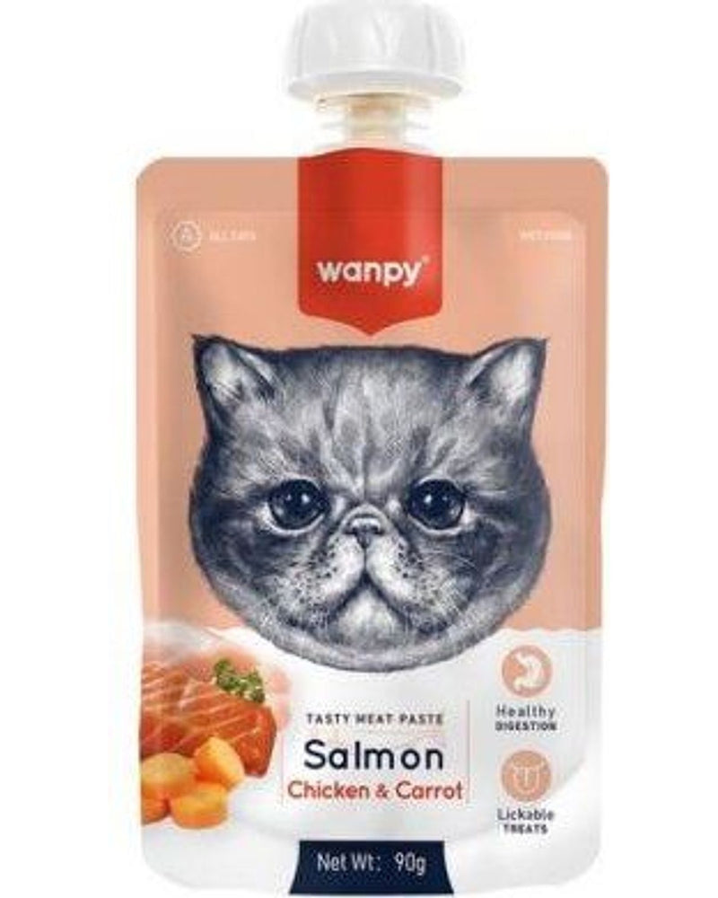 Wanpy Somonlu Tavuklu Sıvı Kedi Ödül Ezmesi 90 gr