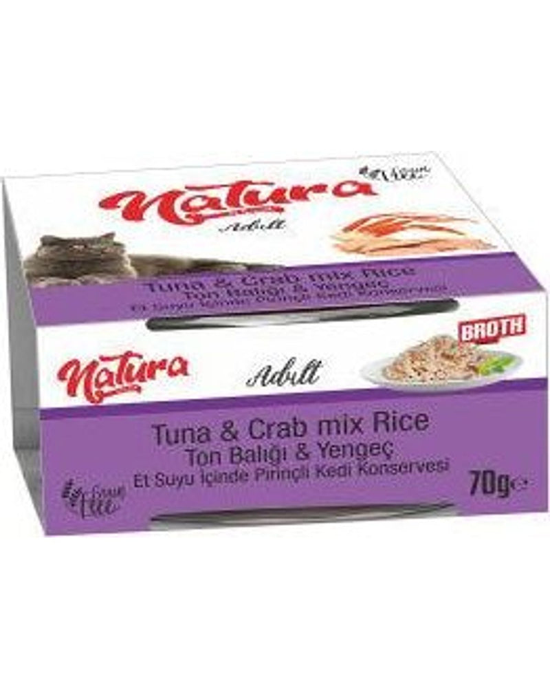 Natura Jöleli Ton Balıklı ve Yengeçli Yetişkin Kedi Konservesi 70 gr
