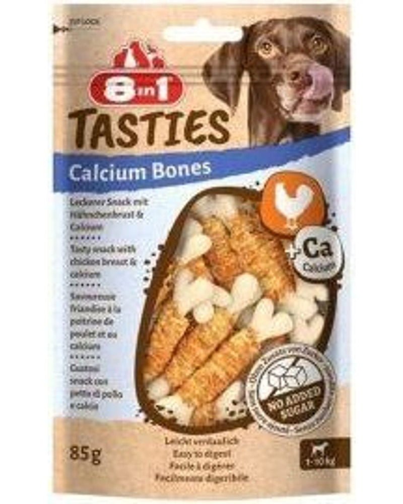 8in1 Tasties Tavuk Sargılı Kalsiyum Kemik Köpek Ödülü 85 gr