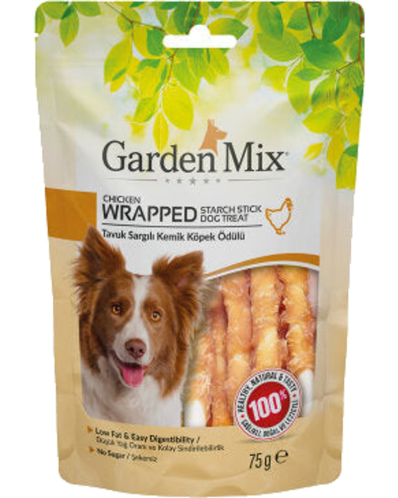Garden Mix Tavuk Sargılı Köpek Çiğneme Kemik Ödülü (75 gr)