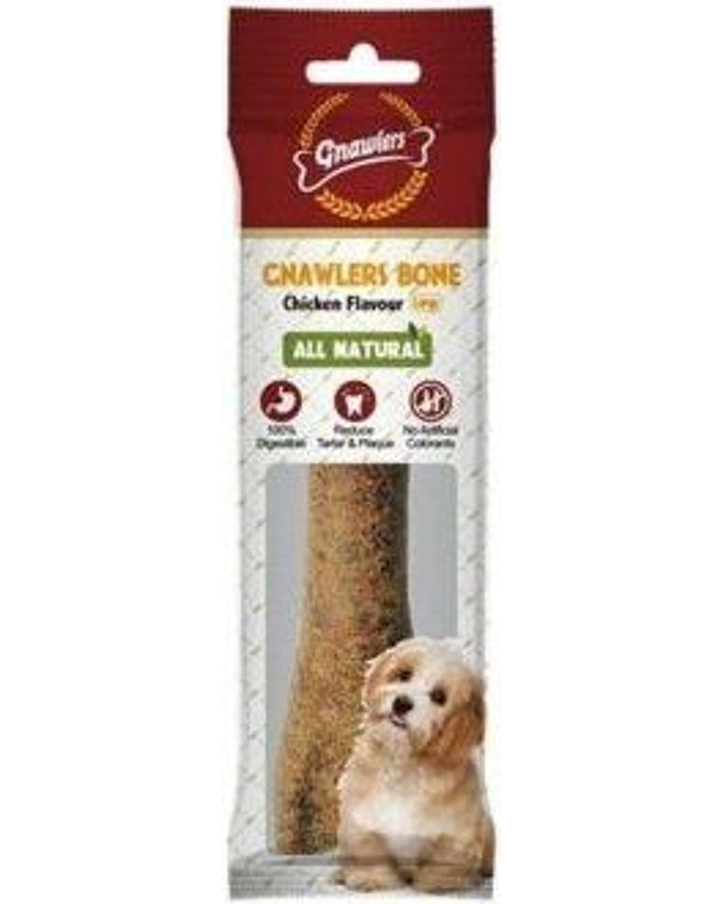 Gnawlers Kolajenli Tavuklu Köpek Ödül Kemiği L 20 cm 265 gr