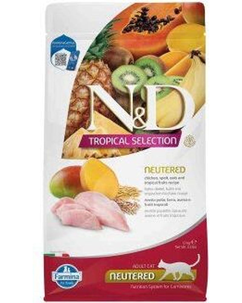 N&D Tavuklu Tropikal Meyveli Kısırlaştırılmış Kedi Maması 1,5 kg
