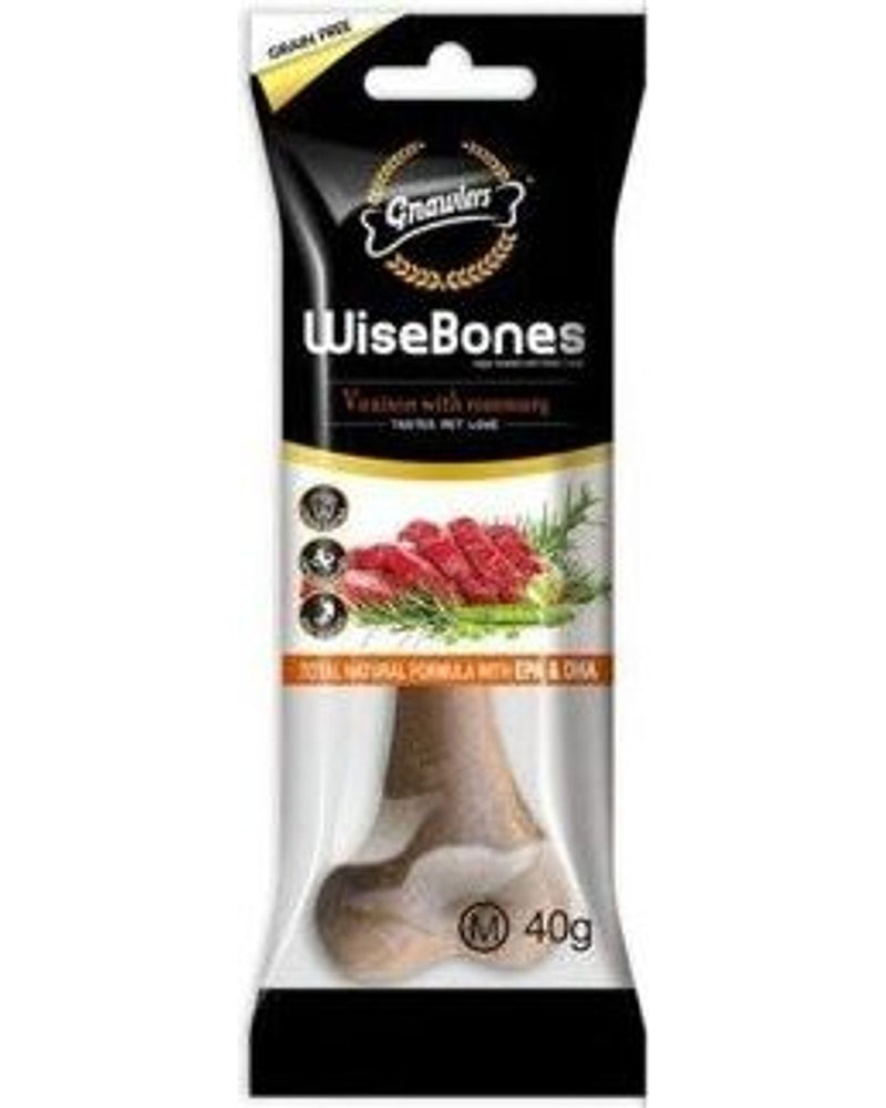 Gnawlers Geyik ve Biberiyeli Tahılsız Köpek Ödül Kemiği 40 gr (M)