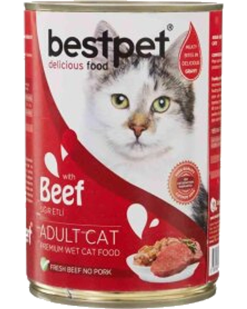 Bestpet Jöleli Sığır Etli Yetişkin Kedi Konservesi 400 gr