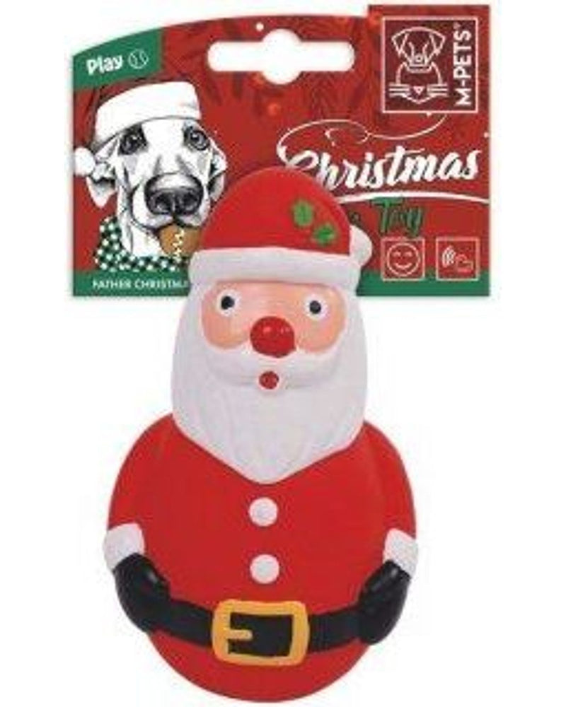 M-Pets Noel Baba Sesli Latex Köpek Oyuncağı 7 cm