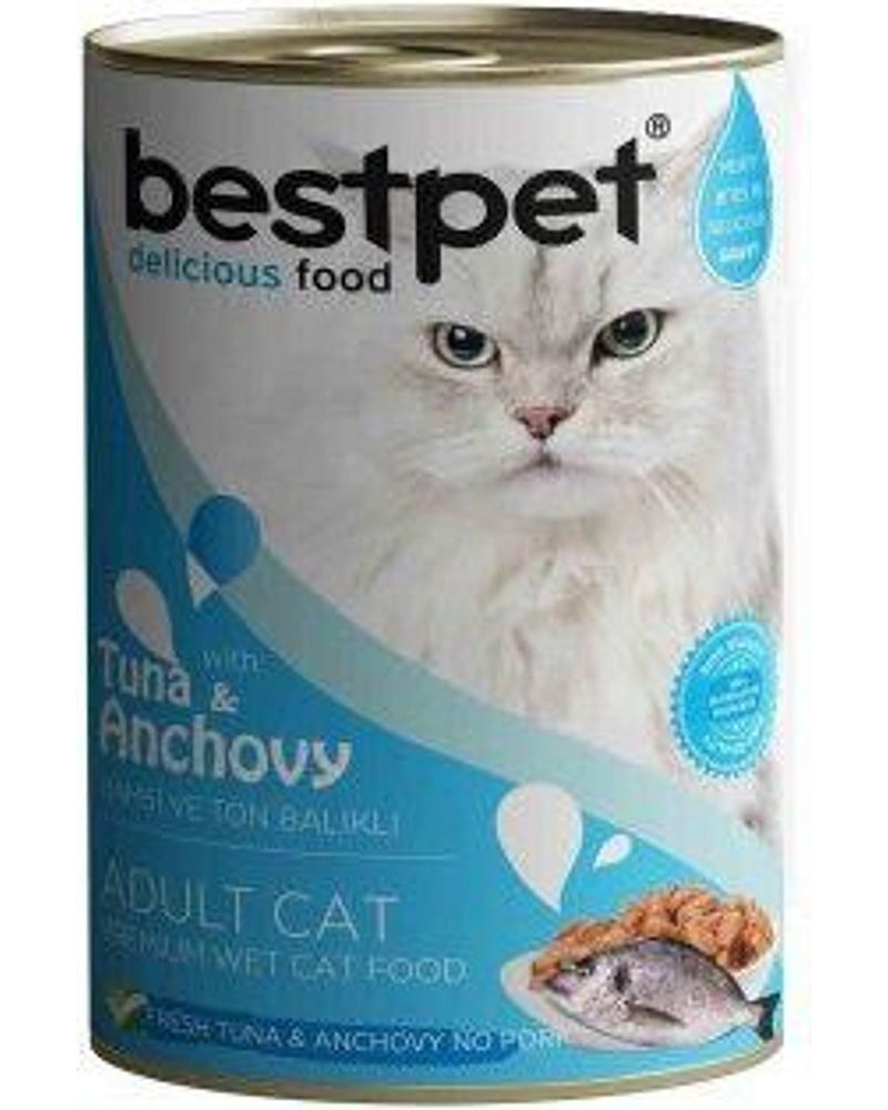 Bestpet Soslu Ton Balıklı Hamsili Yetişkin Kedi Konservesi 400 gr