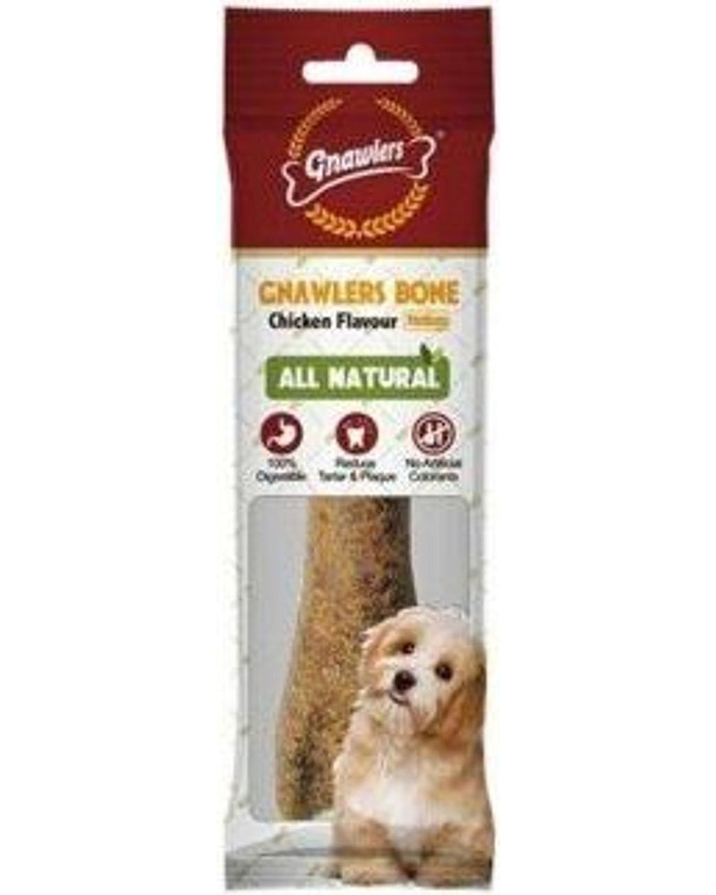 Gnawlers Tavuk Aromalı Köpek Ödül Kemiği 12,5 cm 95 gr (M)