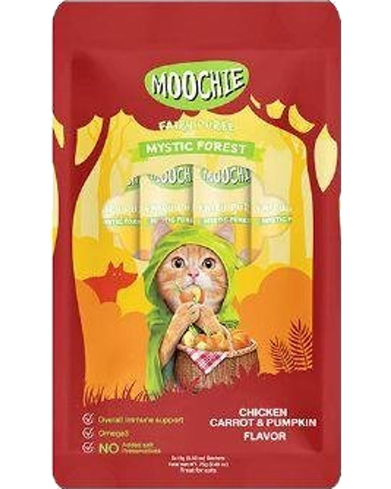 Moochie Tavuk Havuç Balkabaklı Krema Kedi Ödülü 5 x 15 gr
