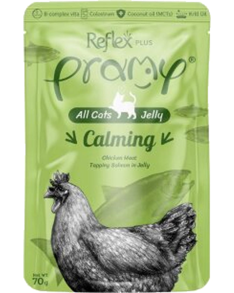 Pramy Calming Kolostrumlu Tavuk ve Somonlu Jöleli Kedi Maması 70 gr