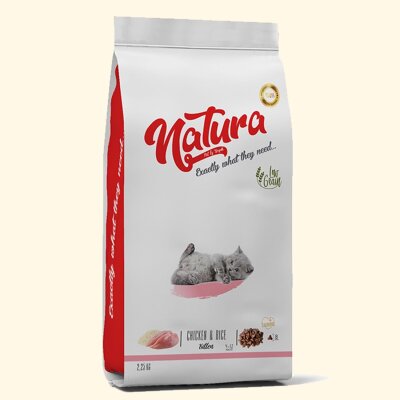 Natura Tavuklu Az Tahıllı Yavru Kedi Maması 2 kg