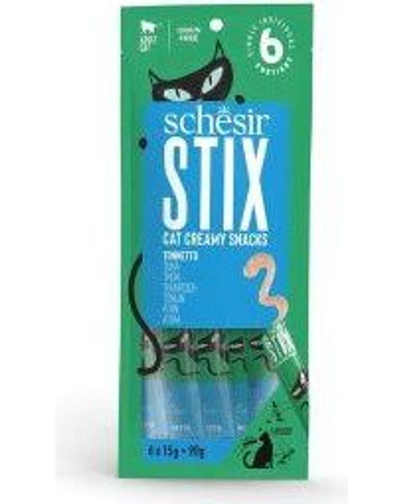 Schesir Cat Stix Ton Balıklı Sıvı Krema Kedi Ödülü 6 x 15 gr