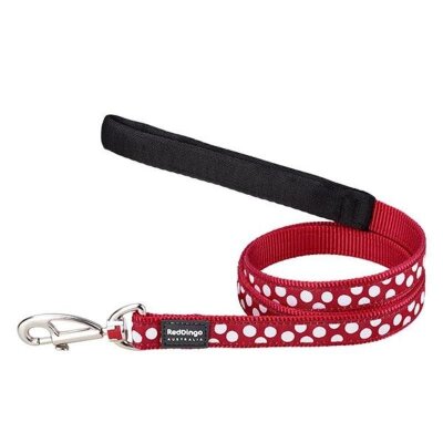 RedDingo Kırmızı Benekli Köpek Gezdirme Kayışı 20 mm M