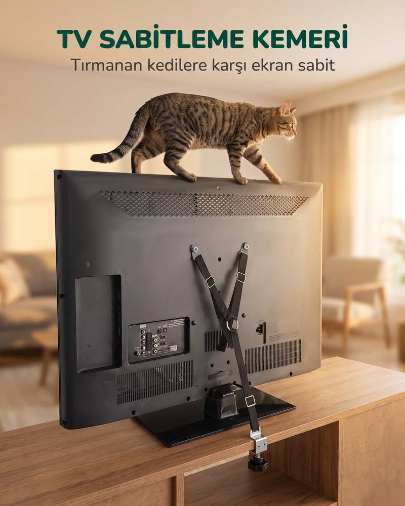 TV Sabitleme Kemeri (Tırmanan Kediler İçin)