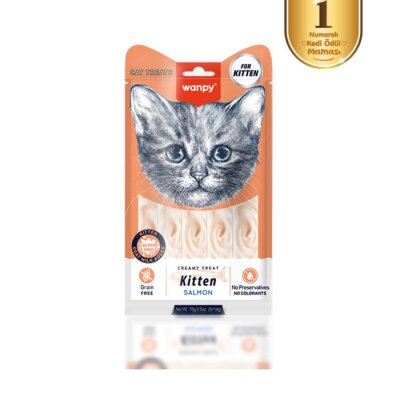 Wanpy Somonlu Yavru Kedi Krema Ödülü 14 gr x 5
