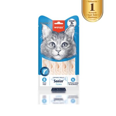 Wanpy Ton Balıklı 7+ Yaş Kedi Krema Ödülü 14 gr x 5
