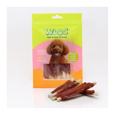 Wooc Ördek Sargılı Kemik Köpek Çiğneme Ödülü 75 g