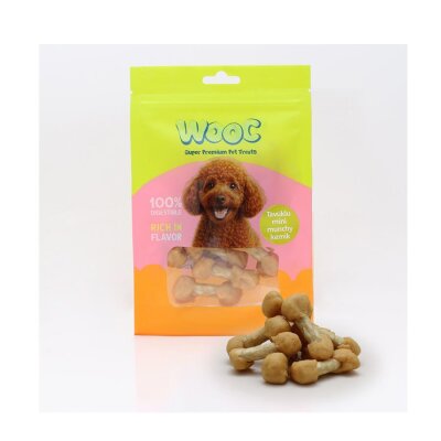 Wooc Tavuklu Mini Munchy Kemik Köpek Çiğneme Ödülü 75 gr