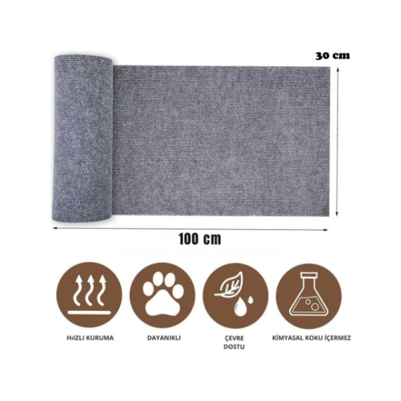 Yapıştırılabilir 100x30 cm Kedi Tırmalama Matı